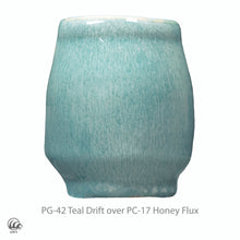Load image into Gallery viewer, Teal Drift 35546K Phase Glaze Cone 5 (Pint) Amaco PG-42