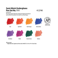 Load image into Gallery viewer, Semi-Moist Underglaze Set #111 Amaco 41274K