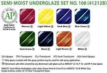 Load image into Gallery viewer, Semi-Moist Underglaze Set #108 Amaco 41212B