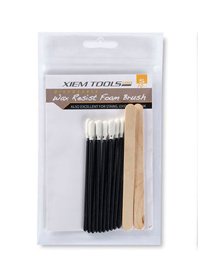 Wax Resist Foam Brush - Medium 0.5” (10pcs))