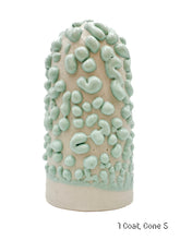 Load image into Gallery viewer, Pastel Turquoise Gumdrop Ritual Glaze Pint Cone 5-6