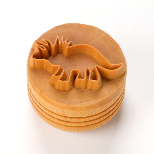 MKM Large Round Stamp Triceratops Dinosaur SCL-165