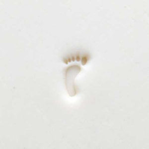 Mini Round Stamp Left Footprint SMR-095