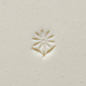 Mini Round Stamp Daisy with Leaves SMR-104