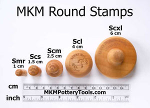 MKM Large Round Stamp Resting Butterfly SCL-146