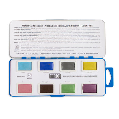 Semi-Moist Underglaze Set #109 Amaco 41214S