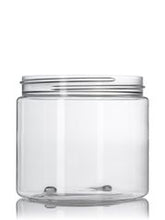 Load image into Gallery viewer, 16 oz clear PET plastic single wall jar with lid