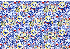 Decal Blue/Red/Yellow Flowers DC-3004