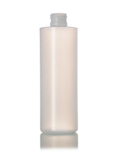 Load image into Gallery viewer, 8 oz natural-colored HDPE plastic cylinder round bottle with lid
