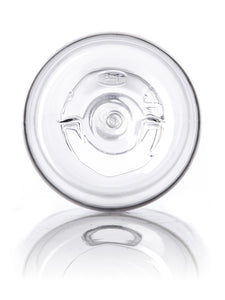16 oz clear PET plastic boston round bottle with lid