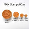 Load image into Gallery viewer, MKM Large Round Stamp Tri  Leaf SCL-046