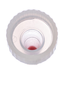 8 oz natural-colored HDPE plastic cylinder round bottle with lid