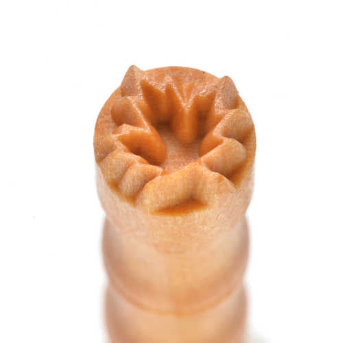 Mini Round Stamp Maple Leaf Outline SMR-032