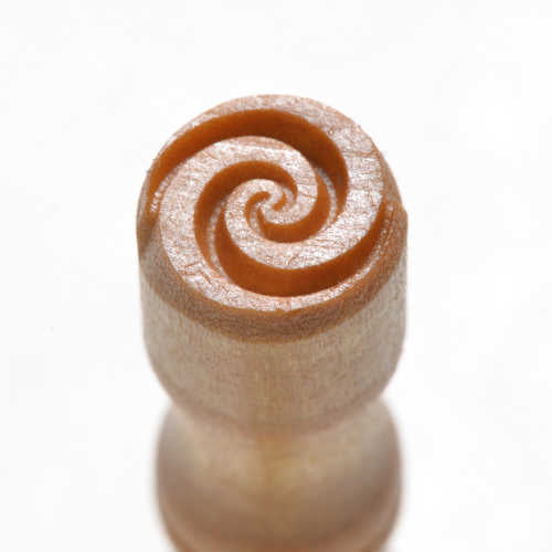 Mini Round Stamp Double Spiral SMR-056