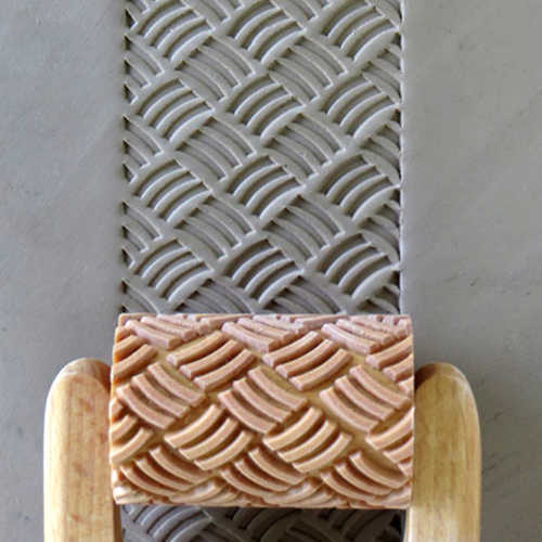 MKM Large Handle Roller Basket Weave RL-004