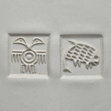 Load image into Gallery viewer, MKM Medium Square Stamp Two Headed Bird and Fish SSM-031