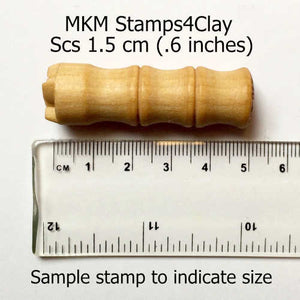 MKM Small Round Stamp Ginkgo Leaf SCS-048
