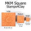 Load image into Gallery viewer, MKM Medium Square Stamp Spiral and Spiral Sun Ssm-020