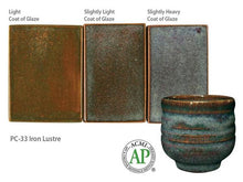 Load image into Gallery viewer, Iron Lustre 35434V Potter&#39;s Choice Cone 5 Glaze (Pint) Amaco PC-33