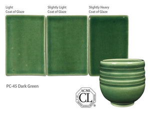 Dark Green 35468L Potter's Choice Cone 5 Glaze (Pint) Amaco PC-45