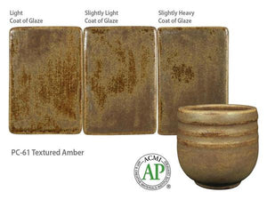 Textured Amber Potter's Choice Cone 5 Glaze (Pint) Amaco PC-61